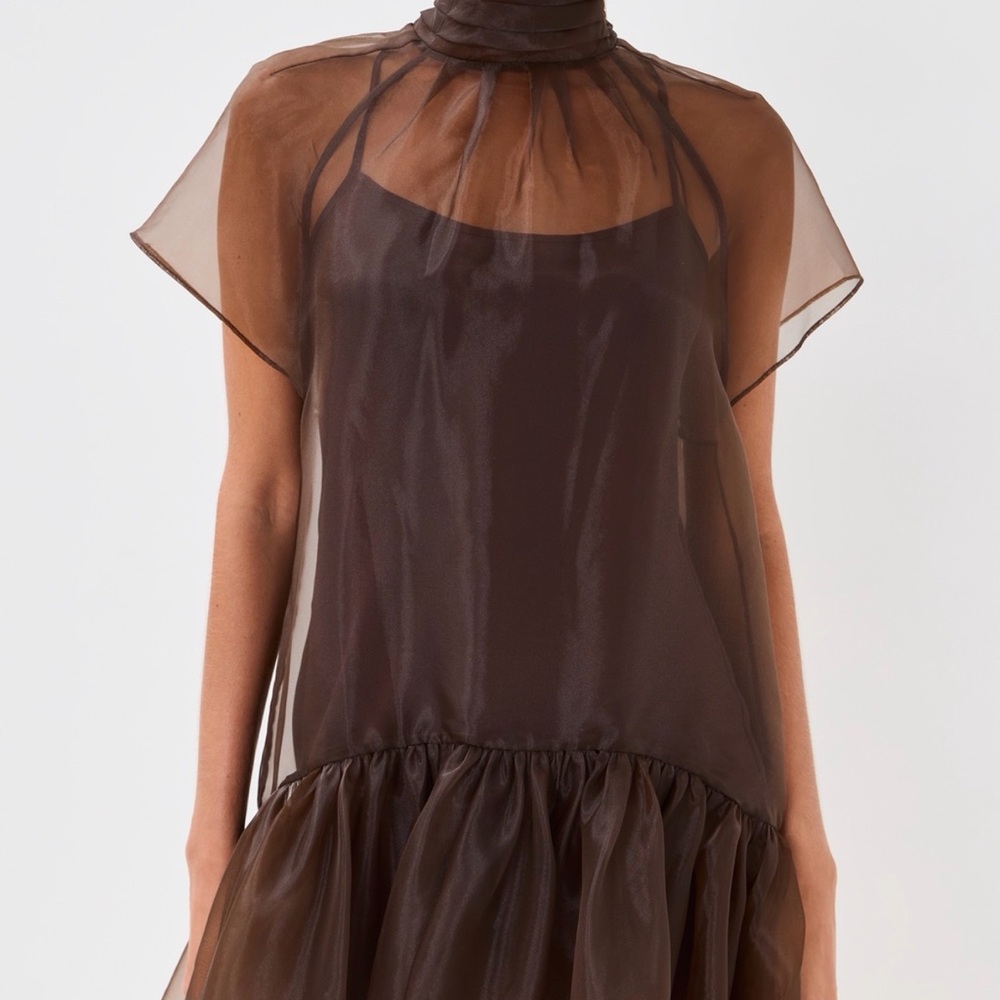 SIMKHAI Brown Beaux Mini Dress